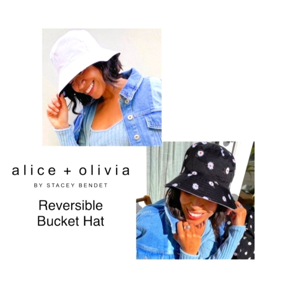 Alice+Olivia Bucket hat! Reversible daisy print!
